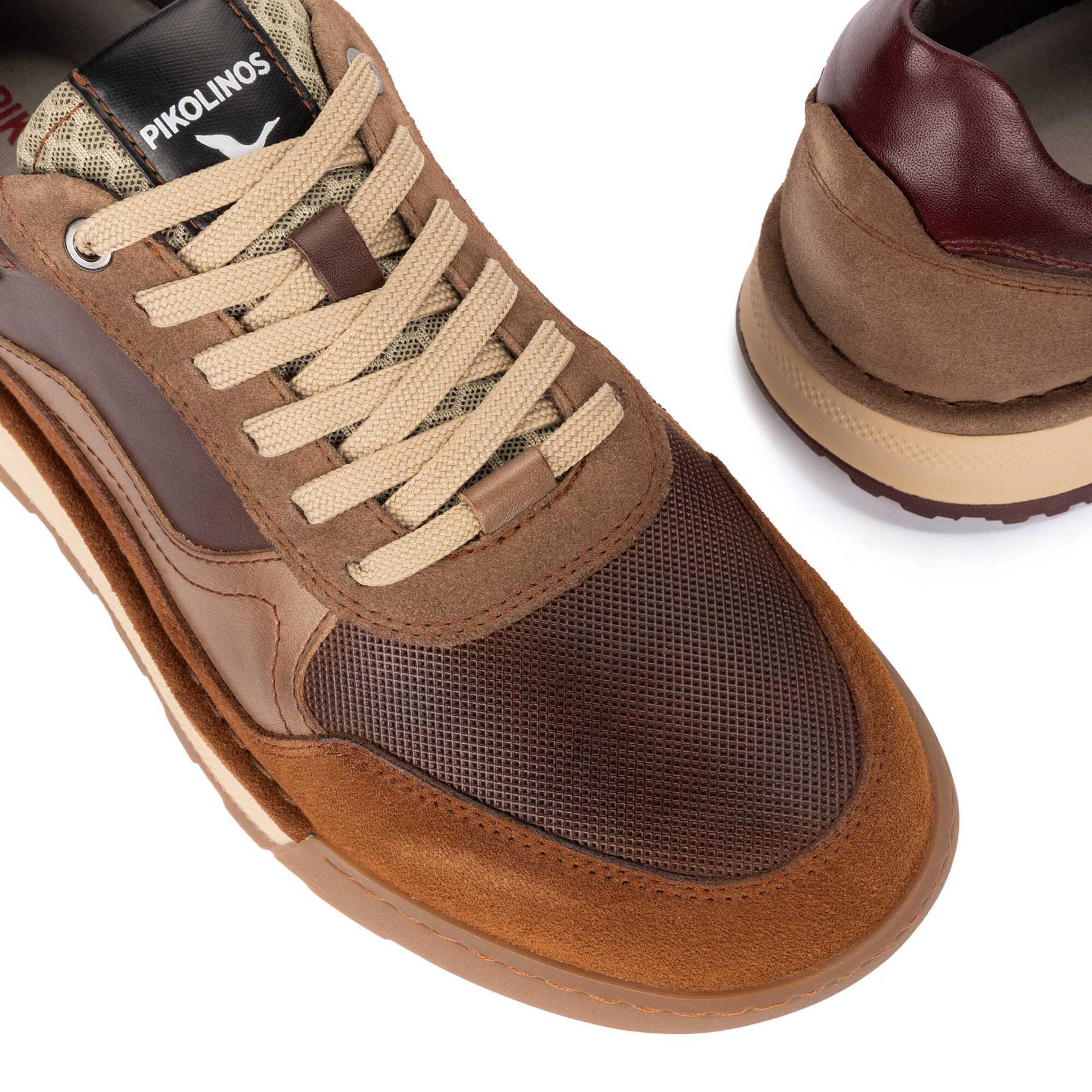 Pikolinos Teide M3W-6015C1 Mens Brown Leather Lace Up Trainers, alternate product view 4.