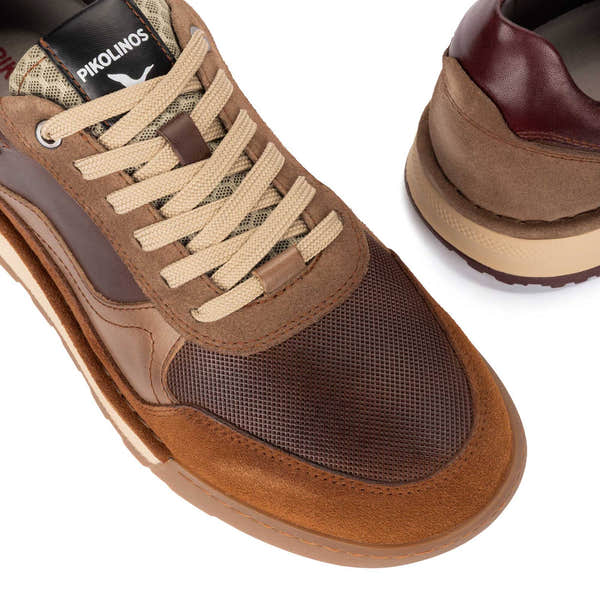 Pikolinos Teide M3W-6015C1 Mens Brown Leather Lace Up Trainers, alternate product view 4.