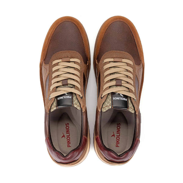 Pikolinos Teide M3W-6015C1 Mens Brown Leather Lace Up Trainers, alternate product view 6.
