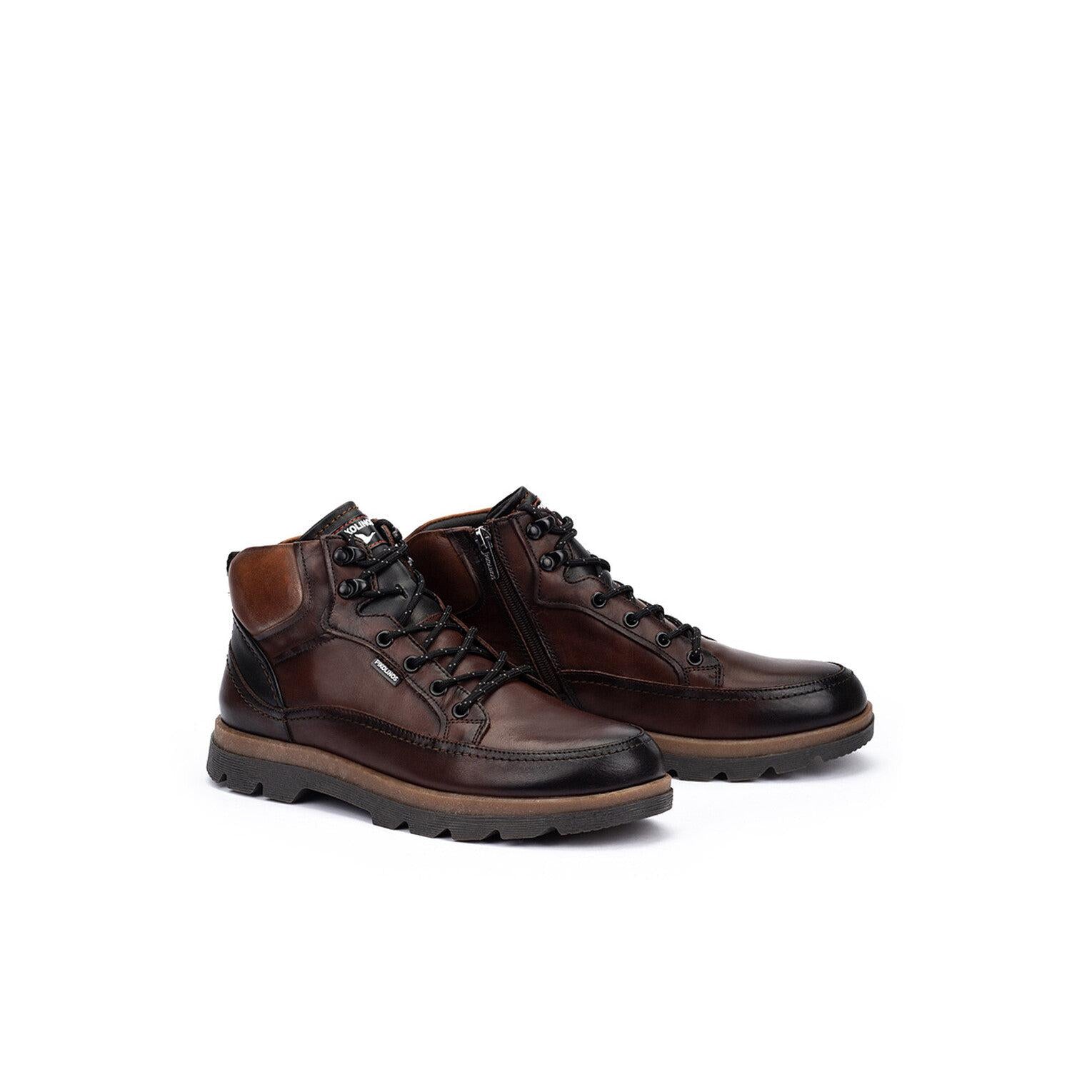 Pikolinos Vigo M3M-8107C1 Mens Brown Leather Zip & Lace Ankle Boots, alternate product view 6.