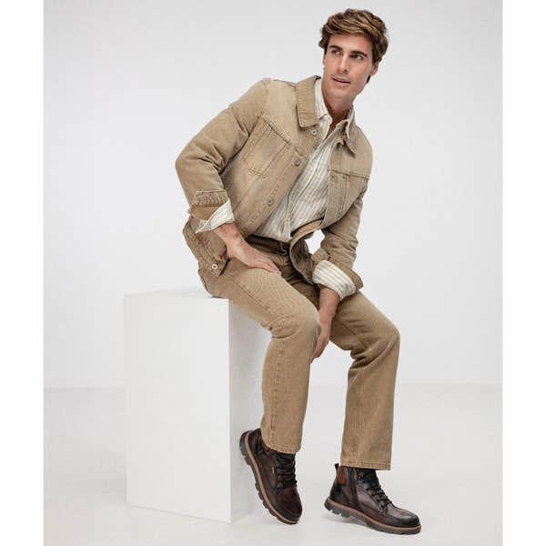 Pikolinos Vigo M3M-8107C1 Mens Brown Leather Zip & Lace Ankle Boots, alternate product view 7.