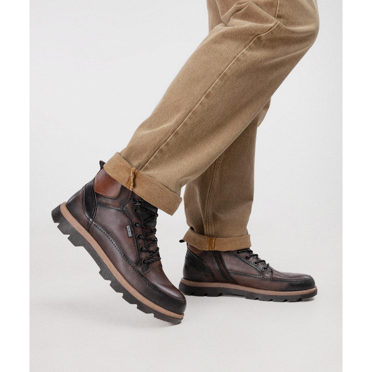 Pikolinos Vigo M3M-8107C1 Mens Brown Leather Zip & Lace Ankle Boots, alternate product view 8.