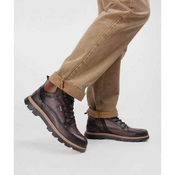 Pikolinos Vigo M3M-8107C1 Mens Brown Leather Zip & Lace Ankle Boots, alternate product view 8.