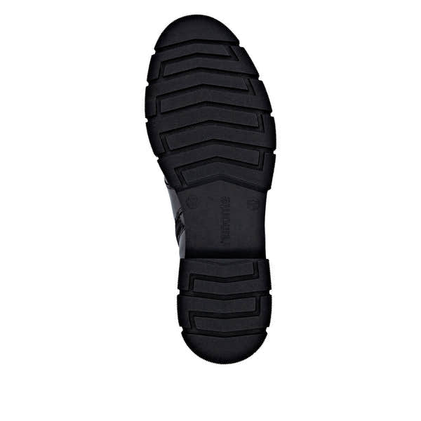 Remonte D2S73-00 women's wide black leather water resistant zip & lace ankle boots, sole and tread view.