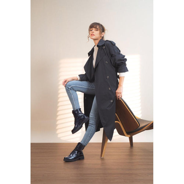 Remonte D2S72-14 Ladies Wide Midnight Vegan Zip & Lace Ankle Boots