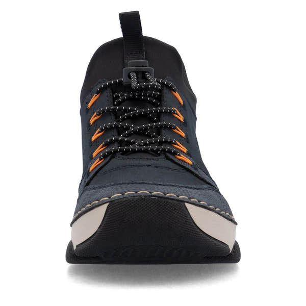 Rieker 45963-14 Ready2Go Ladies Blue Elasticated Shoes, front view.