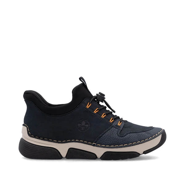 Rieker 45963-14 Ready2Go Ladies Blue Elasticated Shoes, opposite side view.