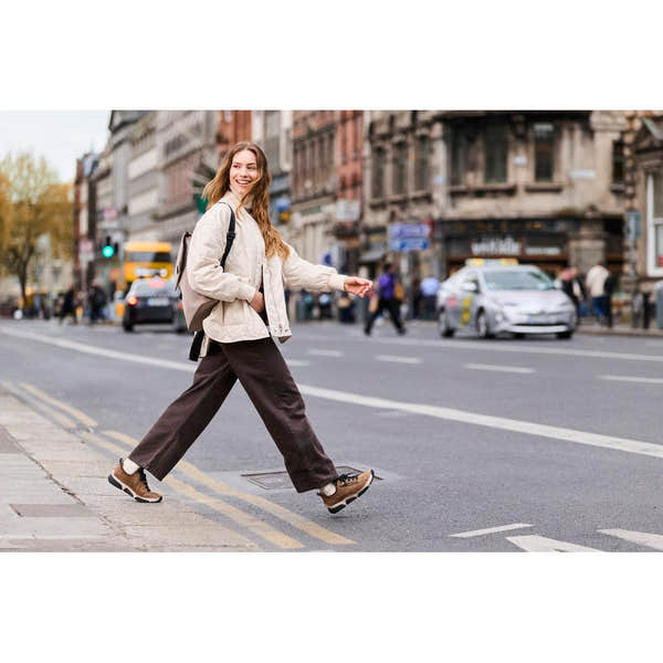 Rieker 45973-24 women's brown elasticated shoes, lifestyle view 15 of 30.