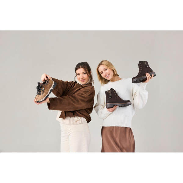 Rieker 45973-24 women's brown elasticated shoes, lifestyle view 22 of 30.