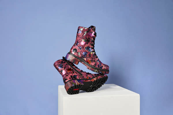 Rieker 72627-92 women's multi vegan zip & lace ankle boots, lifestyle view 11 of 18.