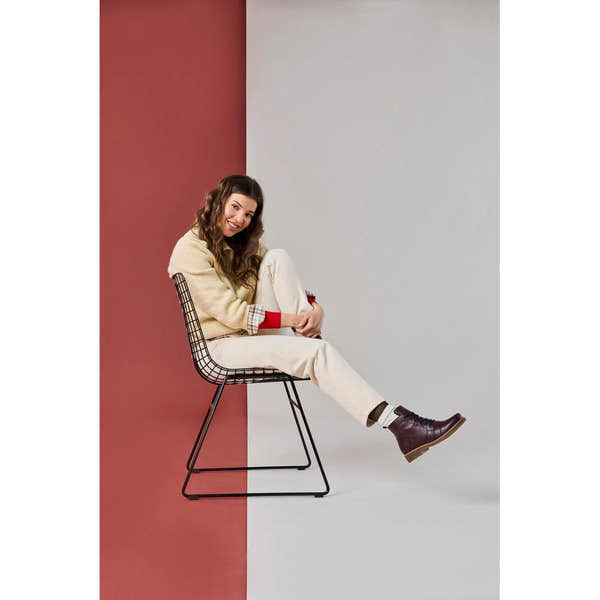 Rieker 73500-30 women's burgundy zip & lace ankle boots, lifestyle view 3 of 7.