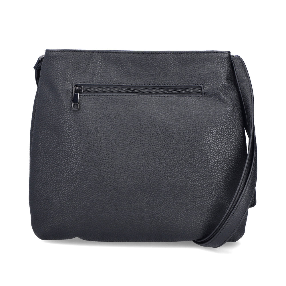Rieker H1005-02 Black Zip Cross Body Bag, outer side view.