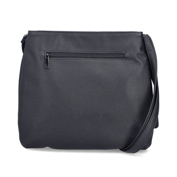 Rieker H1005-02 Black Zip Cross Body Bag, outer side view.