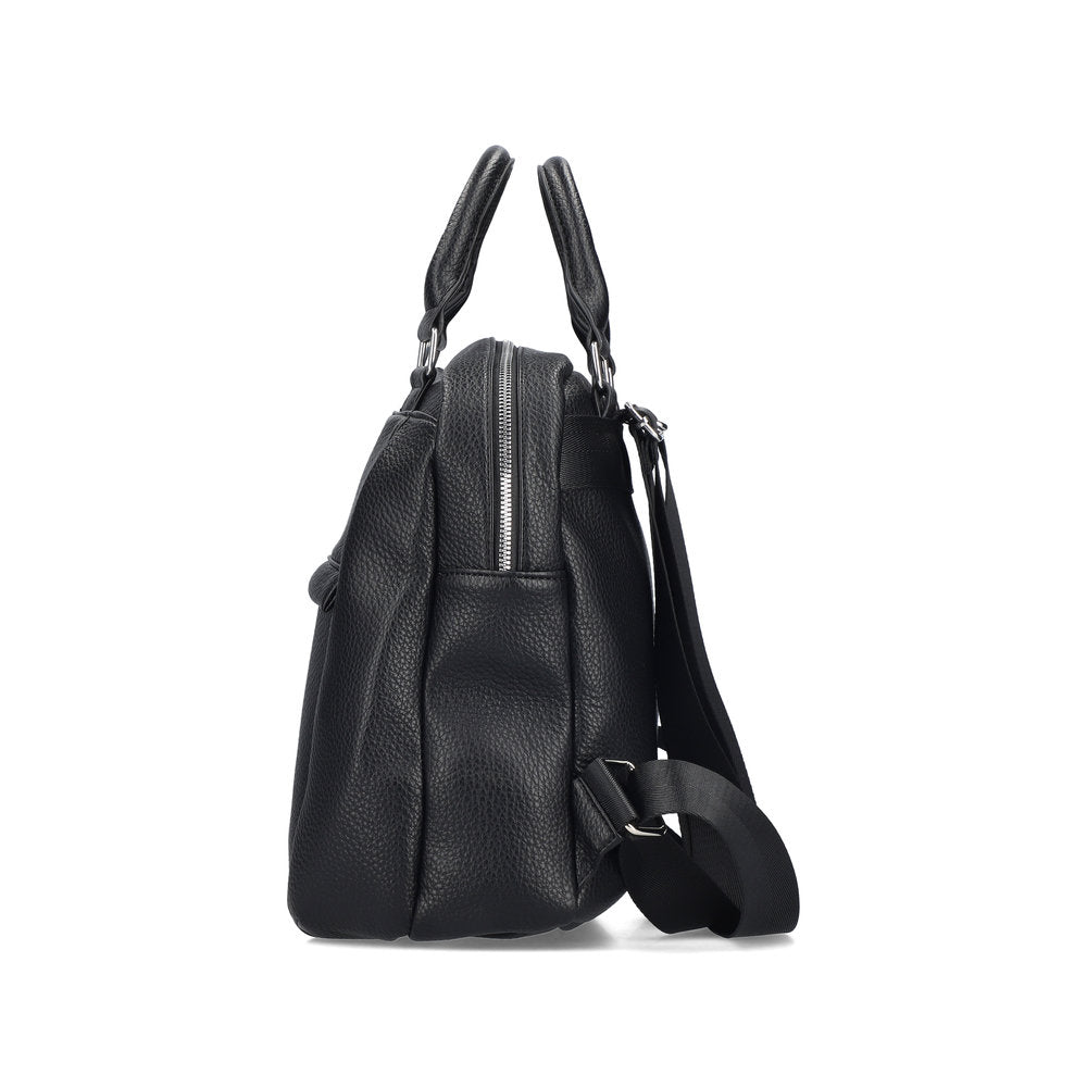 Rieker H1050-00 Black Backpack, top view.