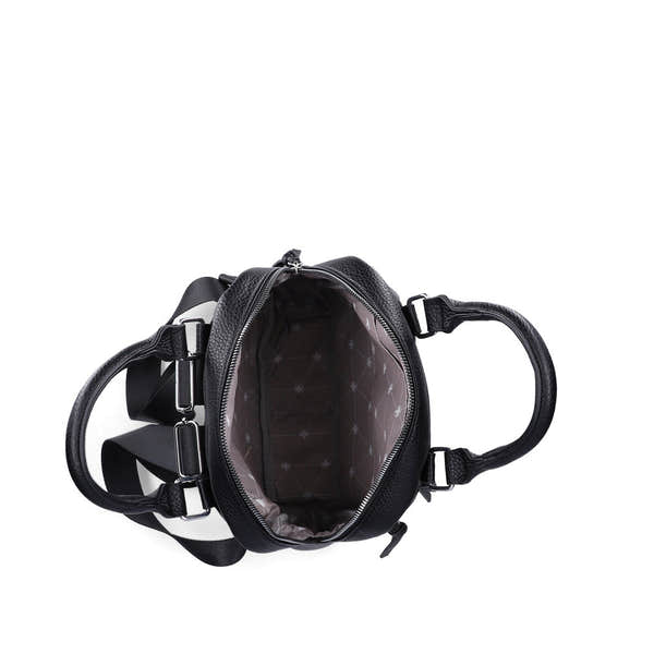 Rieker H1050-00 Black Backpack, inner side view.