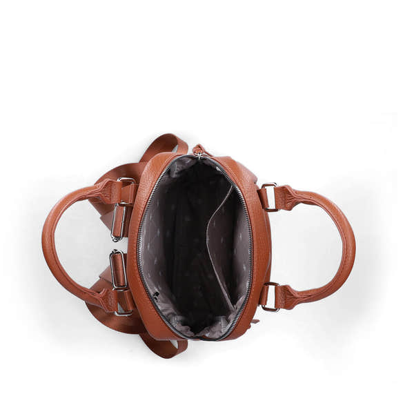 Rieker H1050-22 Tan Backpack, inner side view.