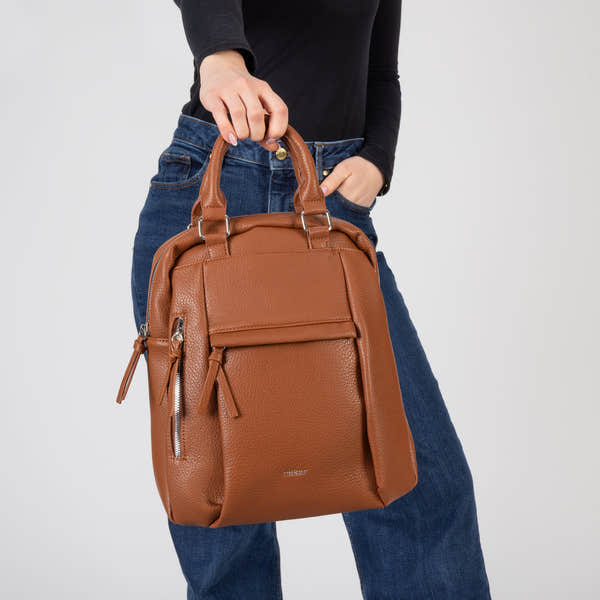 Rieker H1050-22 Tan Backpack, lifestyle view 3 of 6.