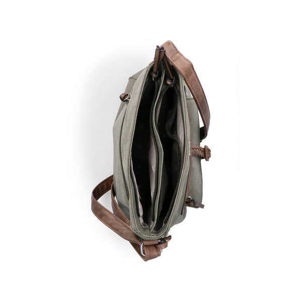 Rieker H1340-54 Khaki/Brown Handbag w/Zip, inner side view.