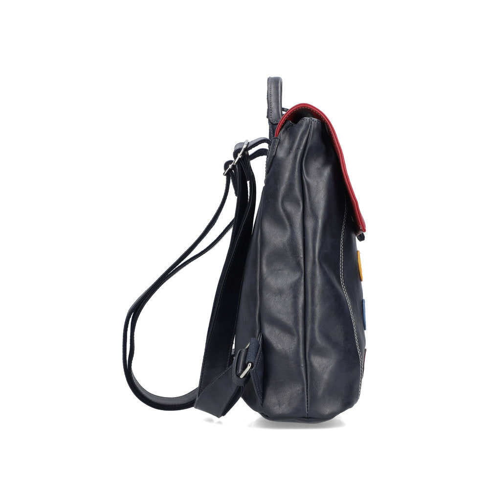 Rieker H1357-14 Ocean Navy & Red Back Pack, top view.
