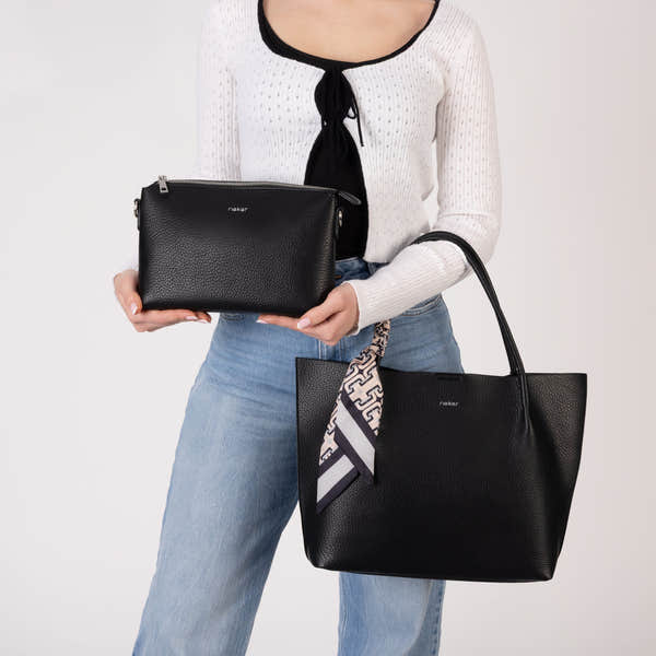 Rieker H1399-00 Black Handbag, lifestyle view 5 of 6.