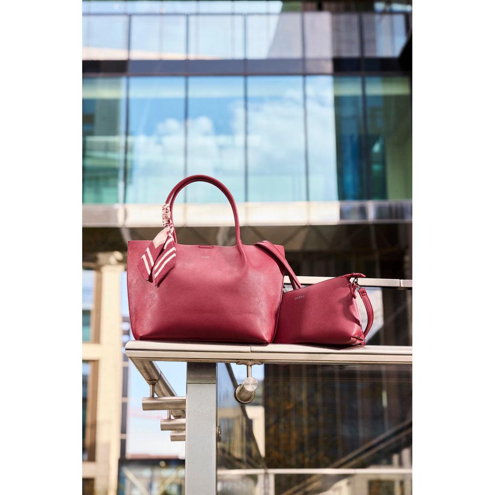 Rieker H1399-35 Burgundy Shopper Bag with Matching Cross Body Bag, lifestyle view 3 of 9.