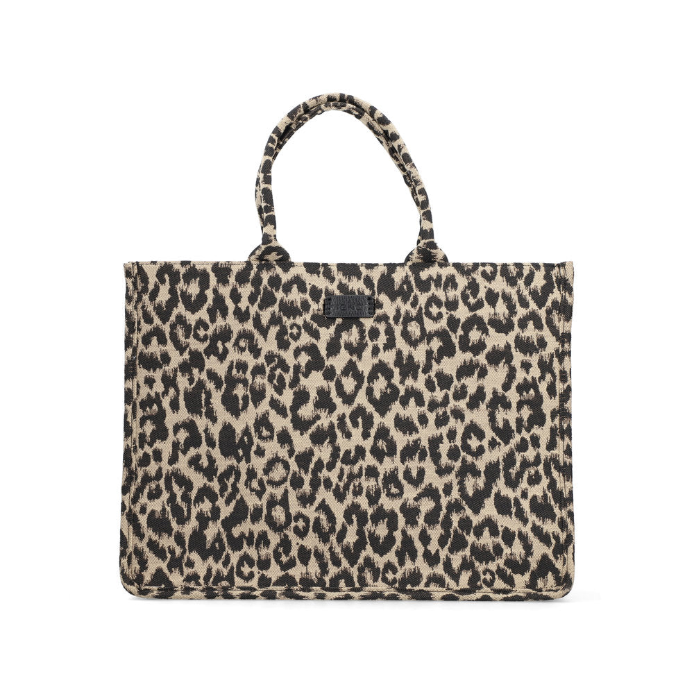 Rieker H1609-25 Leopard Shopper, front three-quarter view.