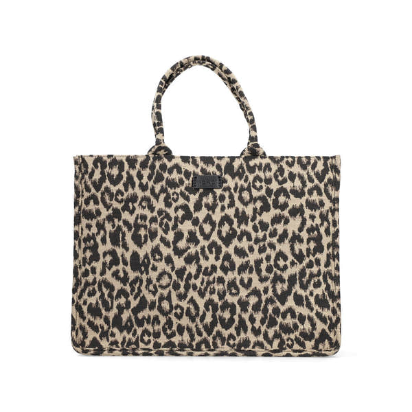 Rieker H1609-25 Leopard Shopper, front three-quarter view.