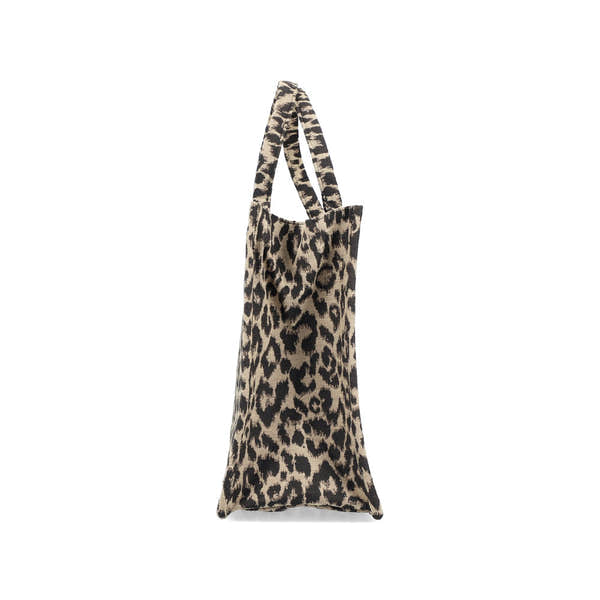 Rieker H1609-25 Leopard Shopper, rear three-quarter view.