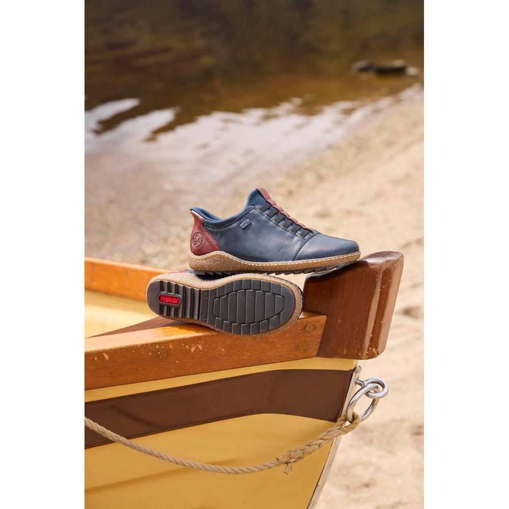 Rieker L7562-14 women's multi leather water resistant elasticated shoes, lifestyle view 2 of 3.