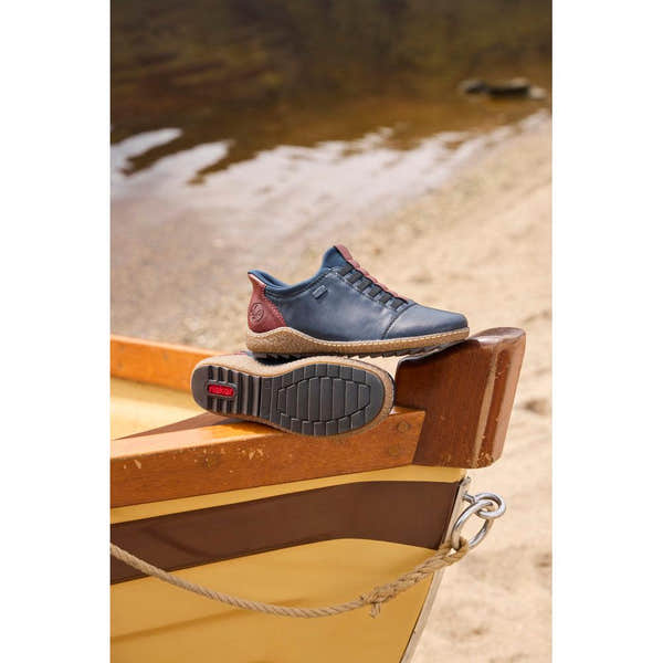 Rieker L7562-14 women's multi leather water resistant elasticated shoes, lifestyle view 2 of 3.