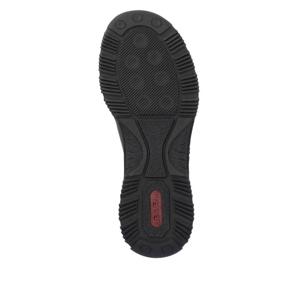 Rieker N3271-54 women's forest green slip on shoes, sole and tread view.