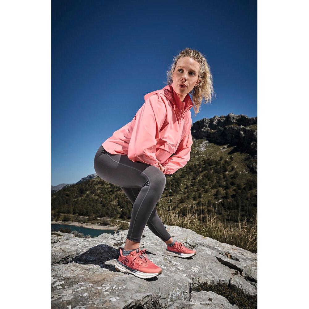 Rieker W4501-33 women's coral textile water resistant lace up trainers, lifestyle view 2 of 46.