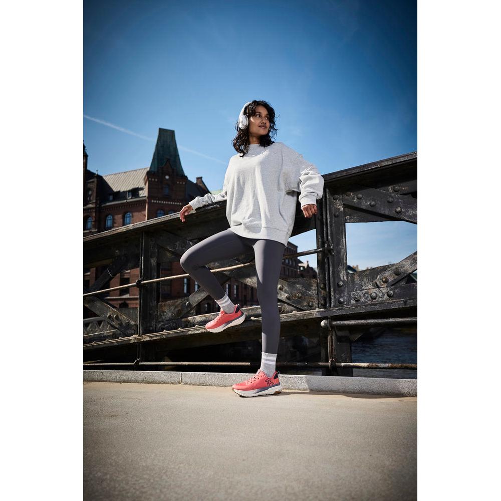 Rieker W4501-33 women's coral textile water resistant lace up trainers, lifestyle view 19 of 46.