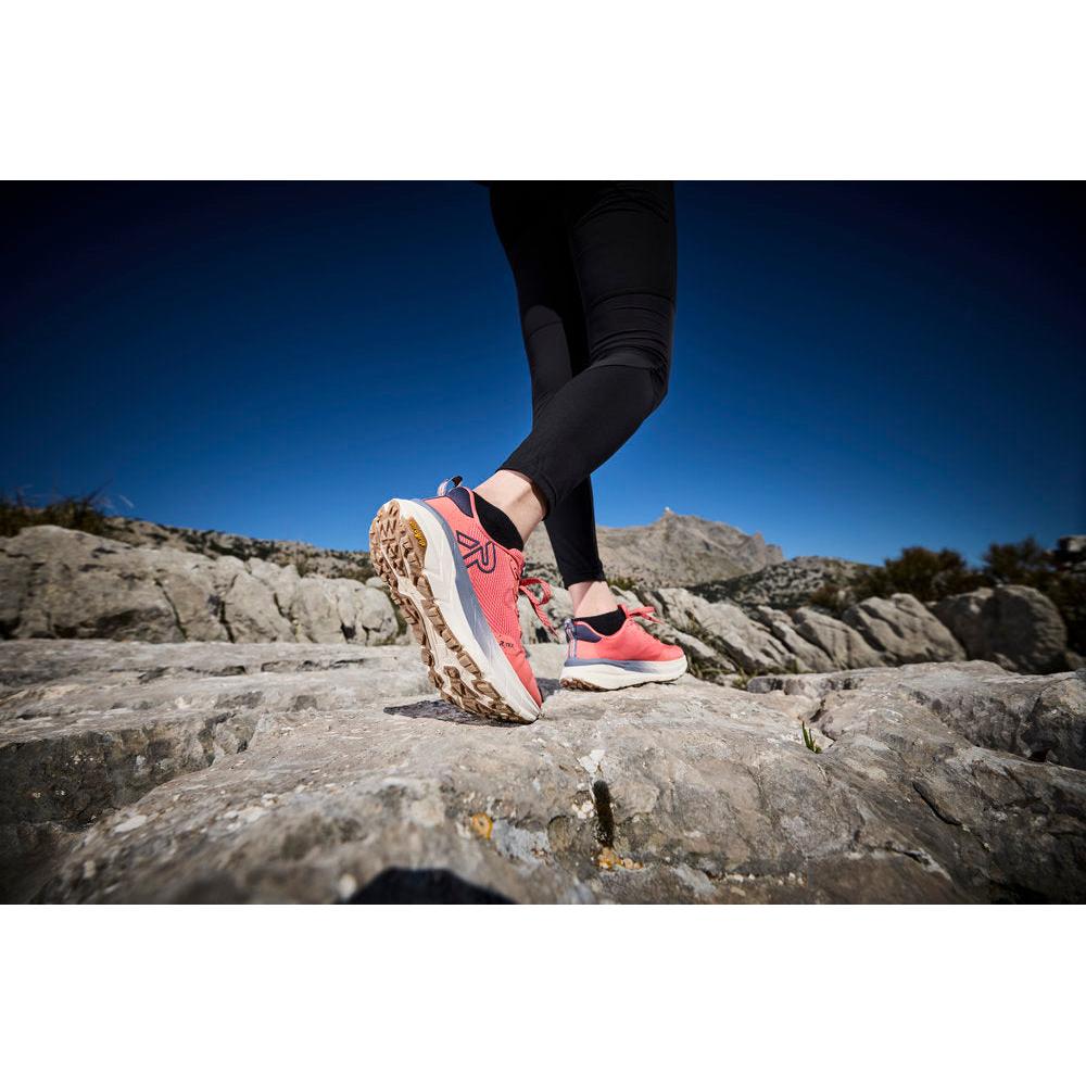 Rieker W4501-33 women's coral textile water resistant lace up trainers, lifestyle view 30 of 46.