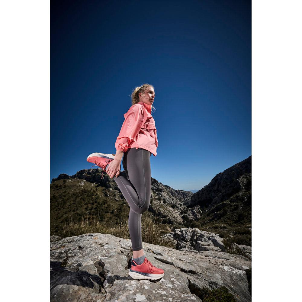 Rieker W4501-33 women's coral textile water resistant lace up trainers, lifestyle view 38 of 46.
