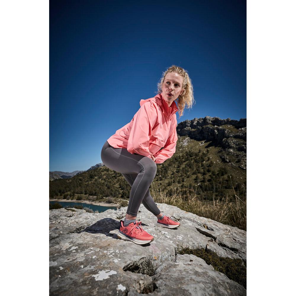 Rieker W4501-33 women's coral textile water resistant lace up trainers, lifestyle view 39 of 46.