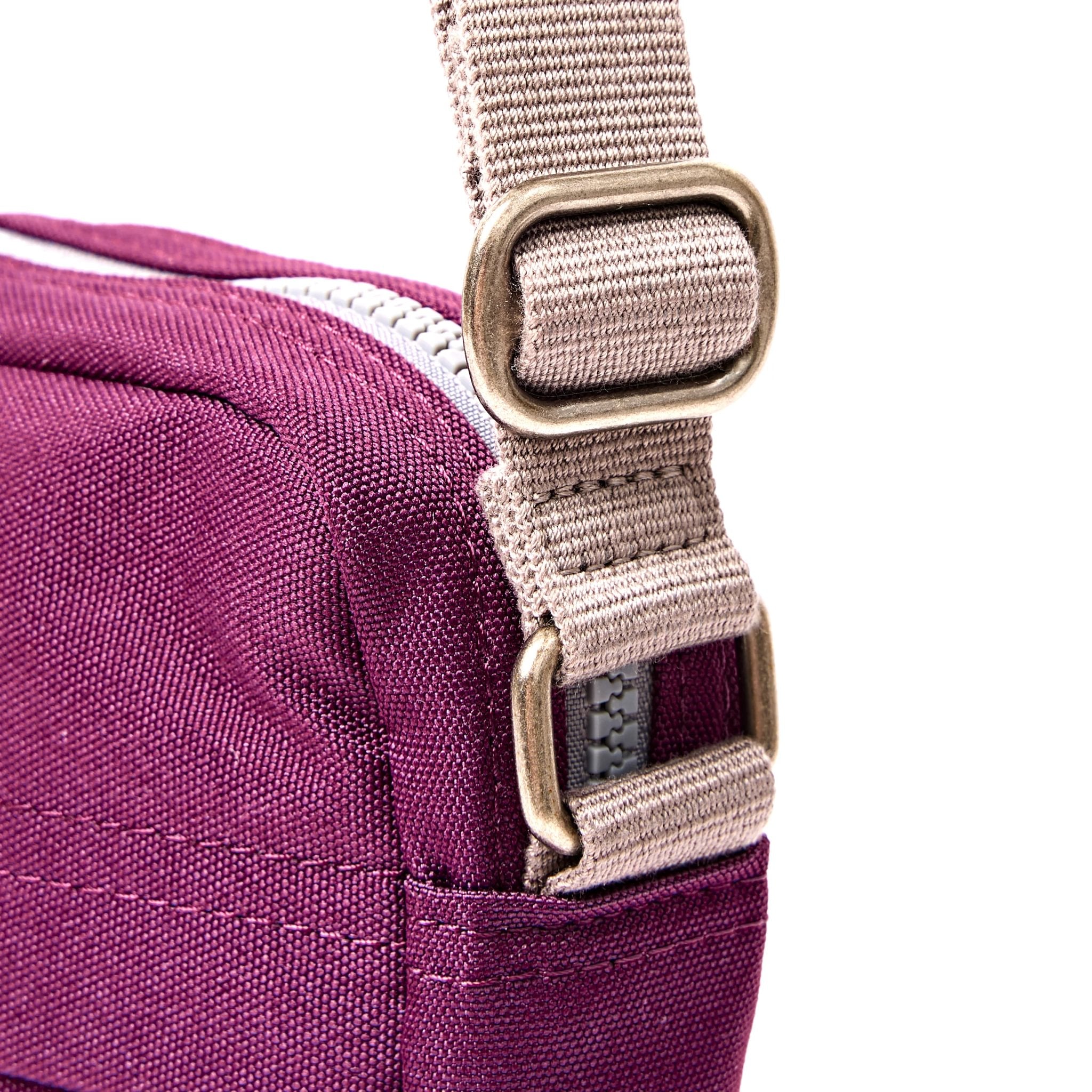 Roka Bond Cherry Lacquer Recycled Canvas One Size, hardware detail.