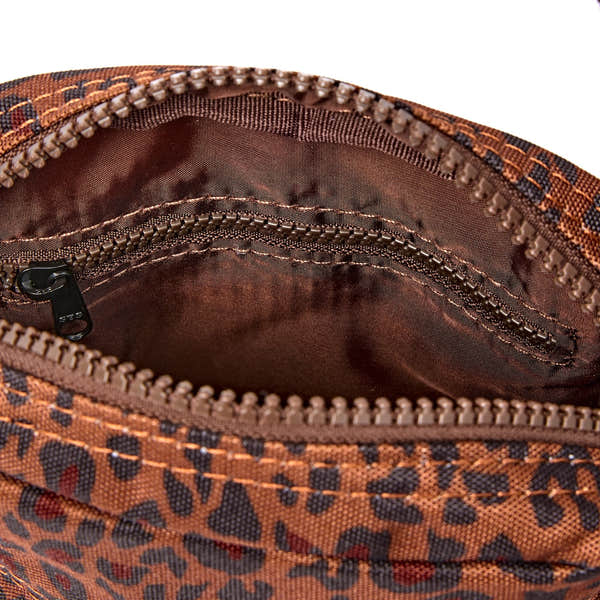Roka Bond Mini Leopard Recycled Canvas Crossbody Bag, first interior view.
