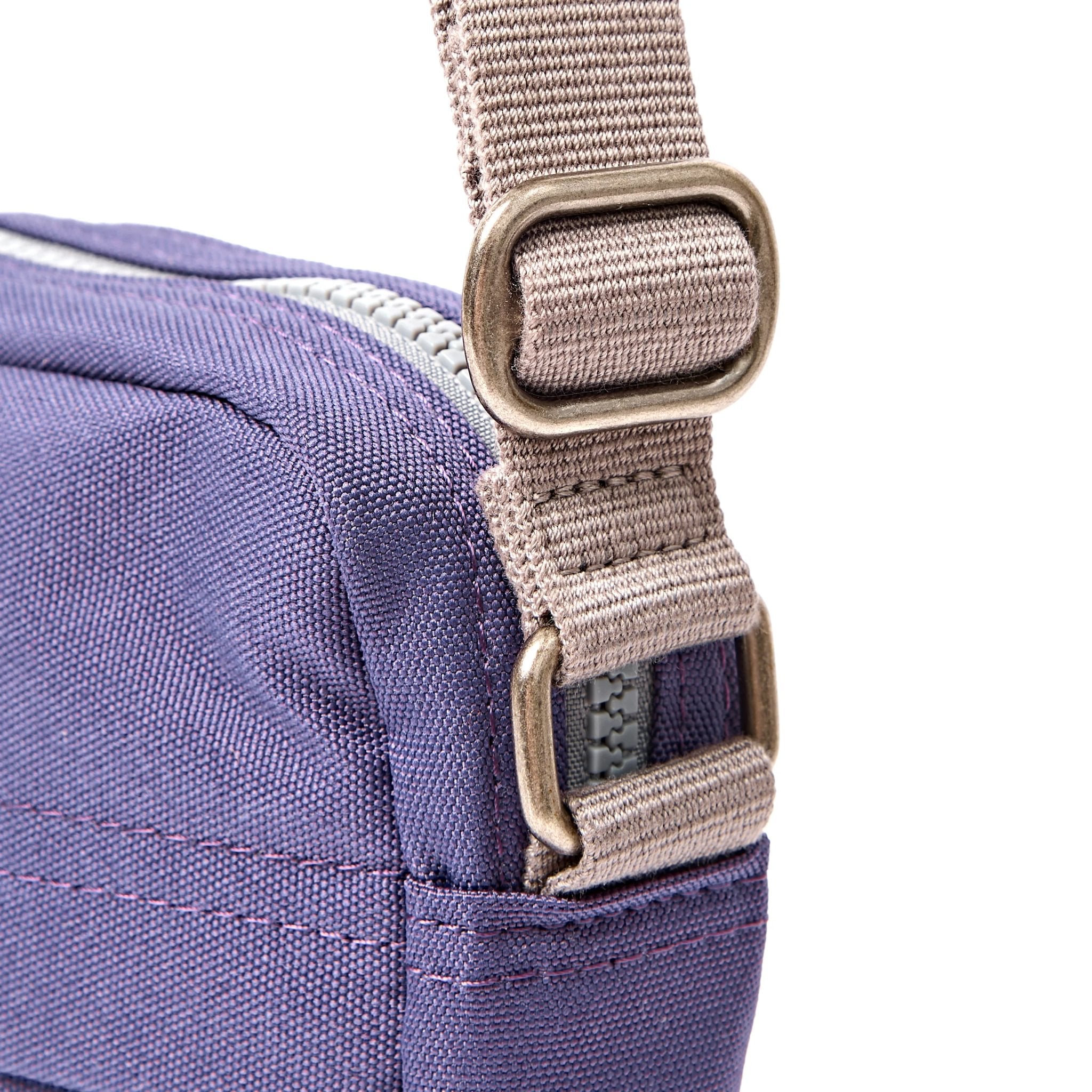 Roka Bond Oceana Recycled Canvas Crossbody Bag, hardware detail.