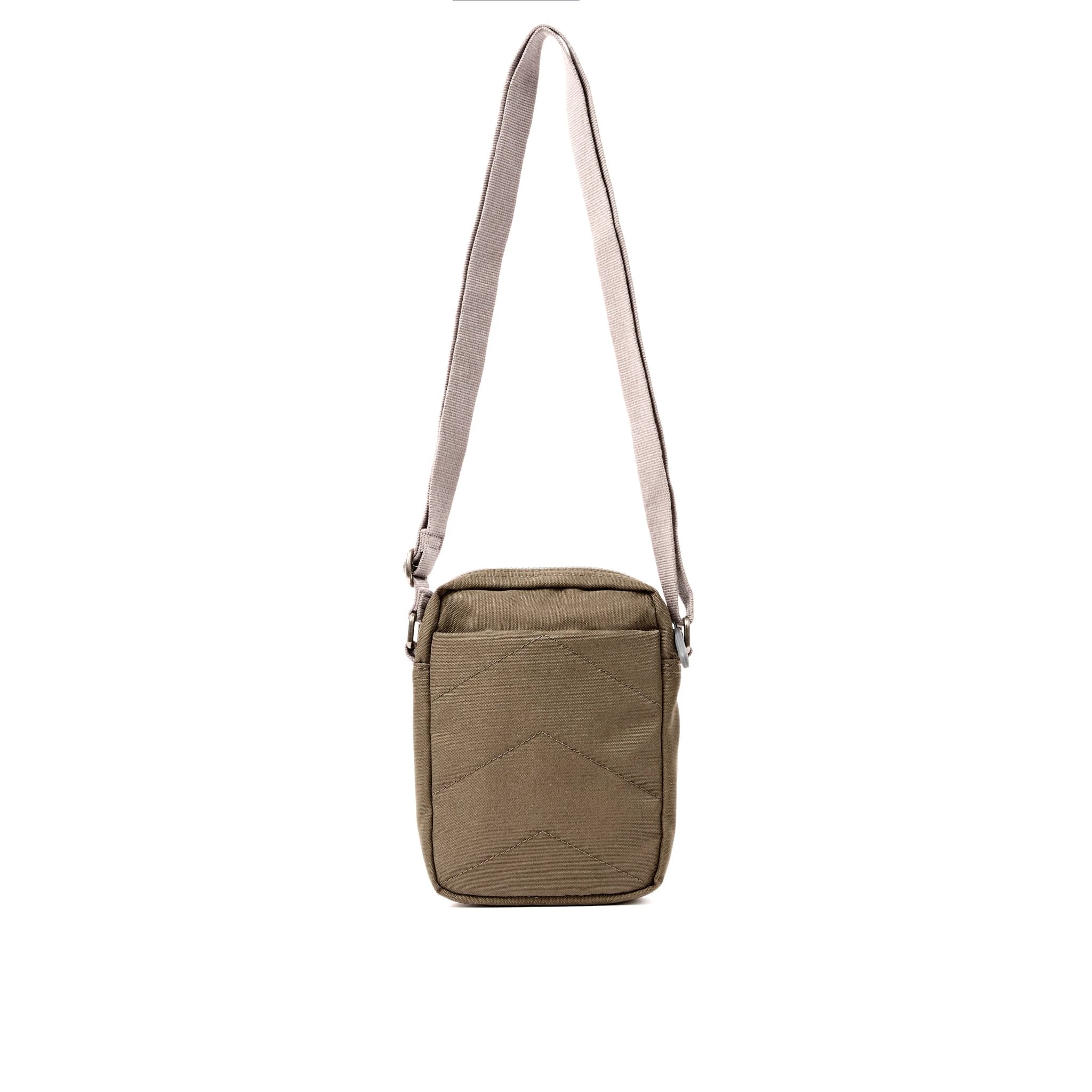 Roka Bond Sea Spray Recycled Canvas Crossbody Bag, back view.