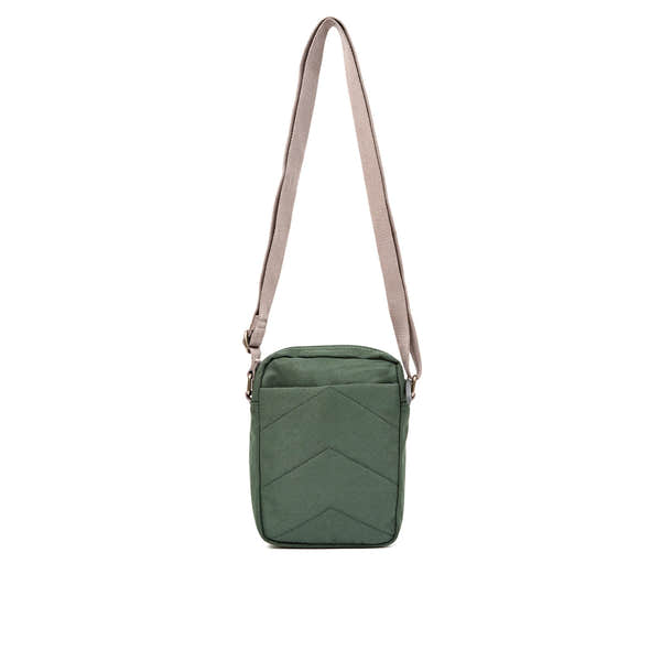 Roka Bond Thunderstorm Recycled Canvas Crossbody Bag, back view.
