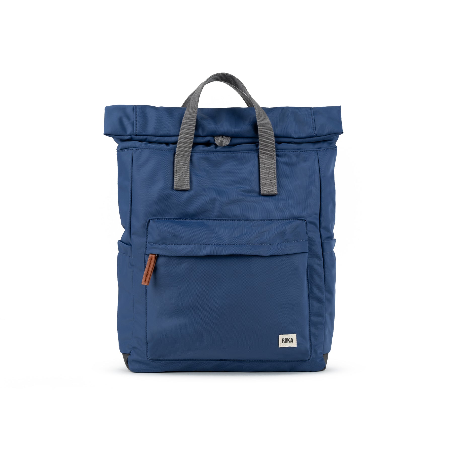Roka Canfield B Recycled Nylon Burnt Blue, front view.