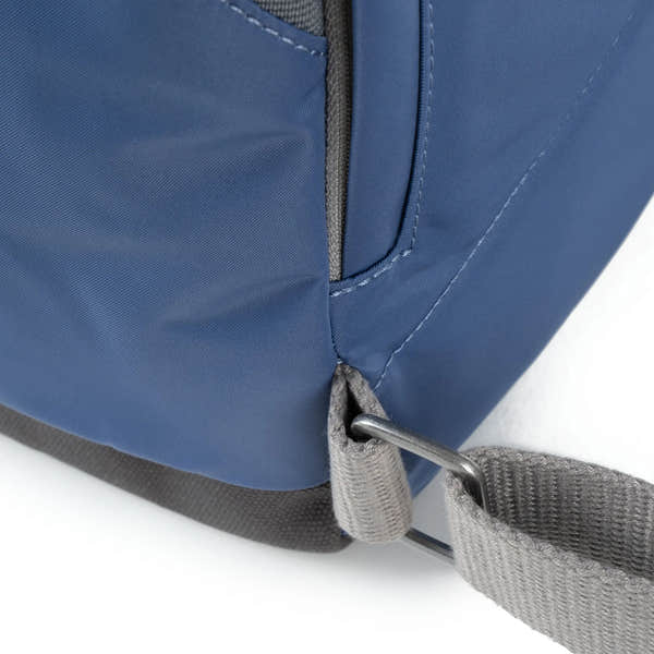 Roka Canfield B Recycled Nylon Burnt Blue, hardware detail.