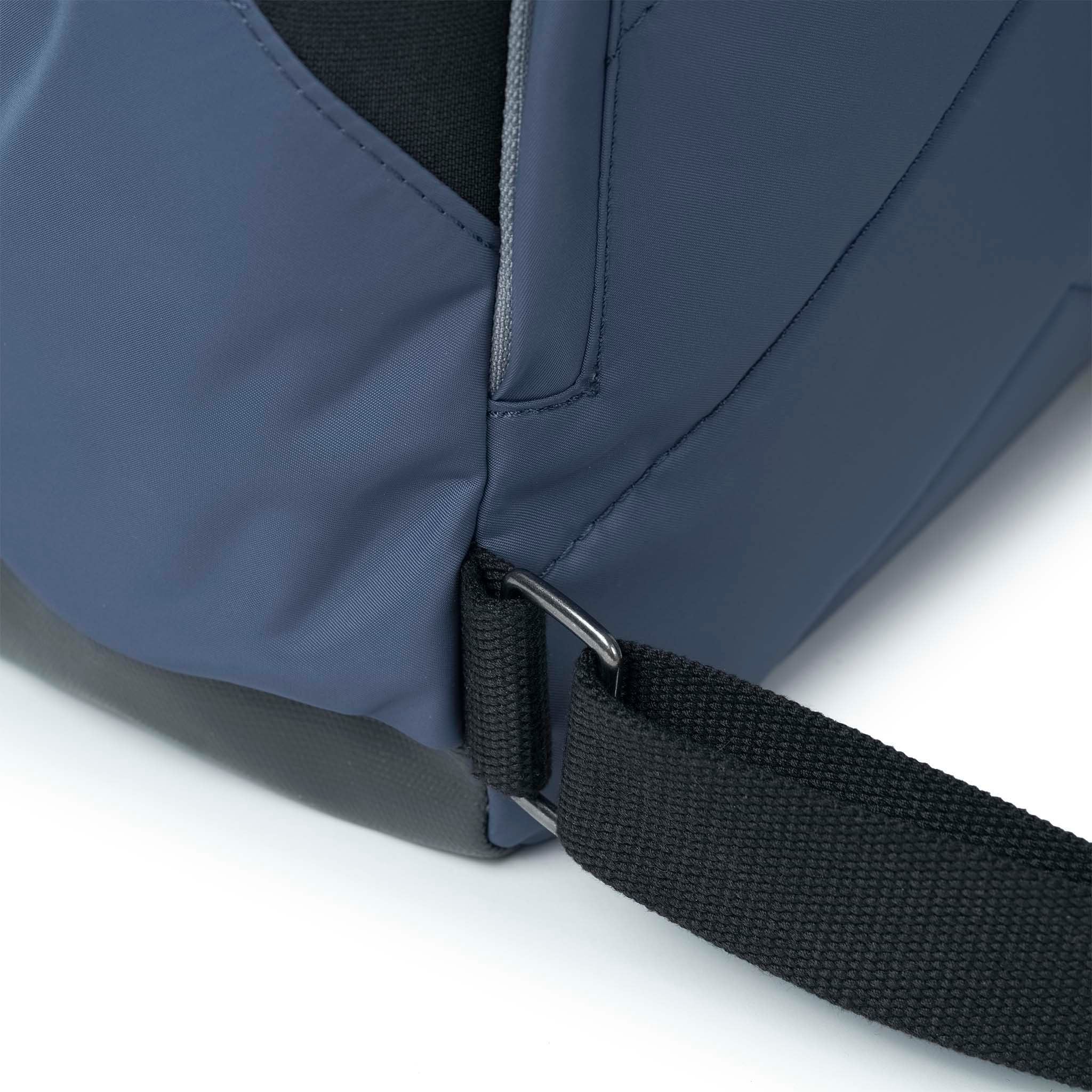 Roka Canfield B Recycled Nylon Burnt Blue, strap detail.