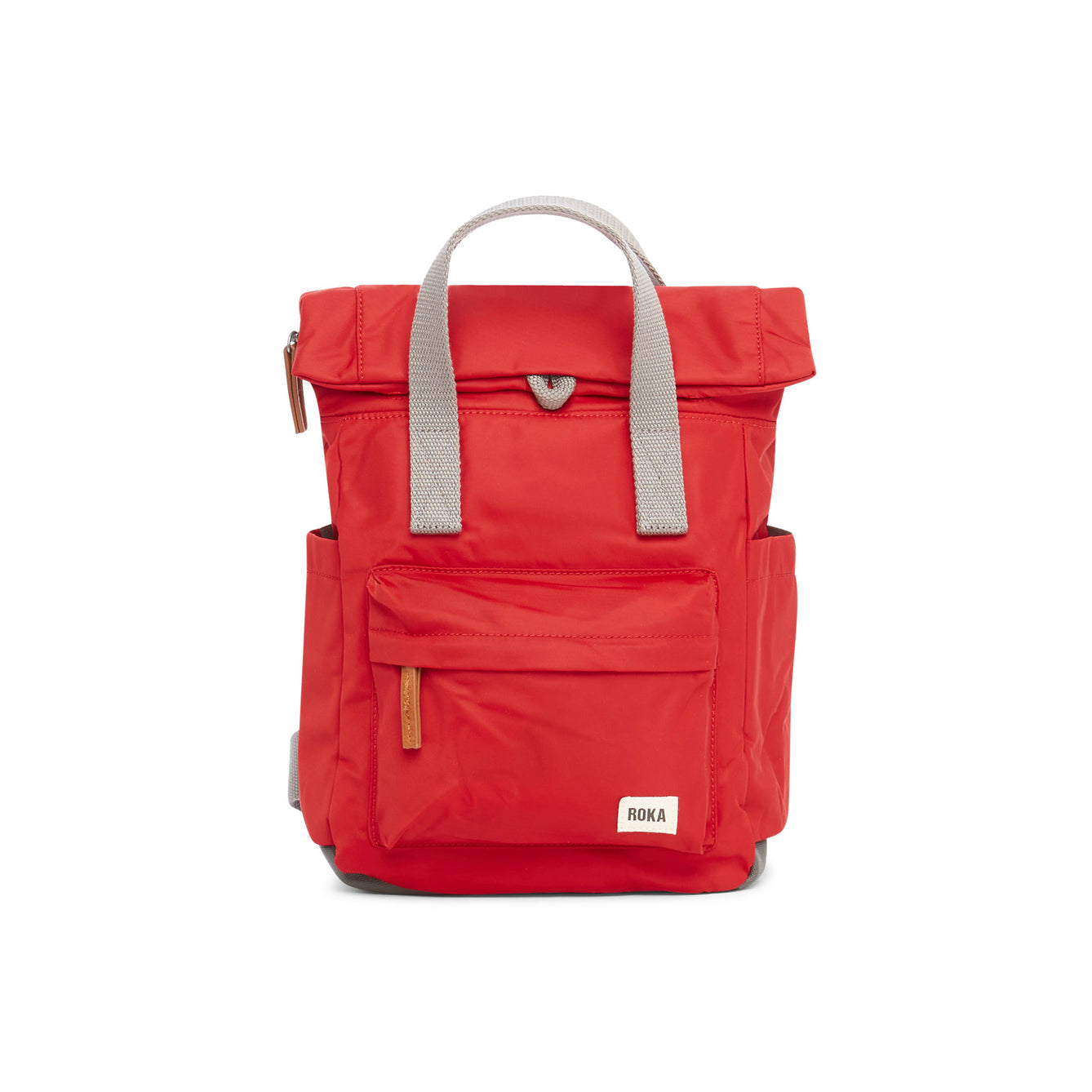 Roka Canfield B Sustainable Nylon Cranberry, front view.