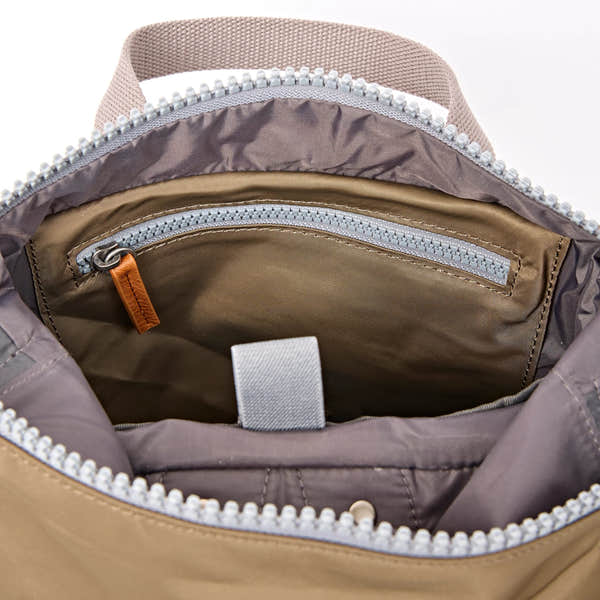 Roka Canfield Small Army Recycled Nylon Backpack, second interior view.