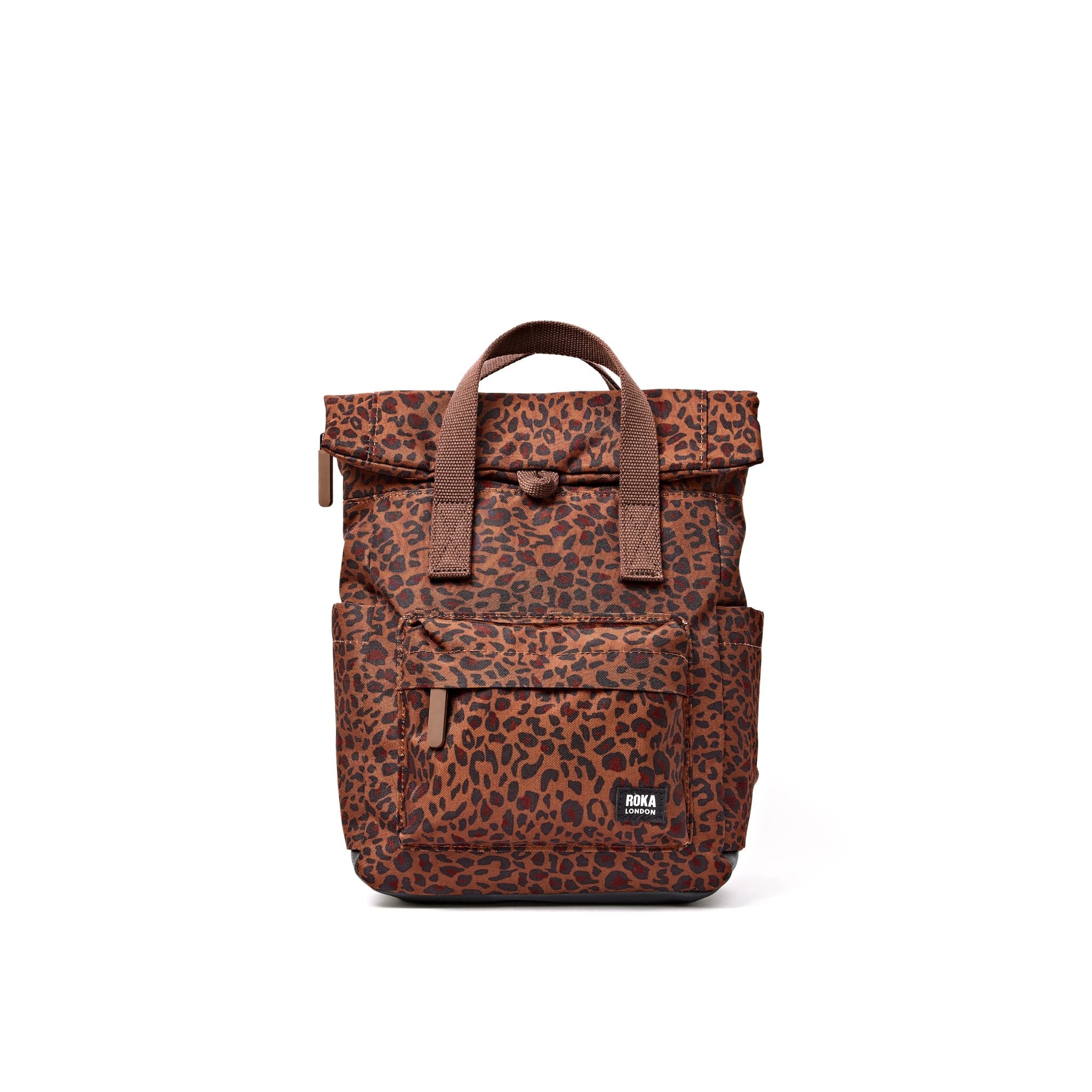 Roka Canfield Small Mini Leopard Recycled Canvas Backpack