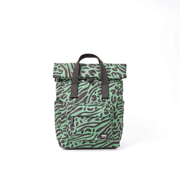 Roka Canfield Small Mixed Animal Artichoke Recycled Canvas Backpack