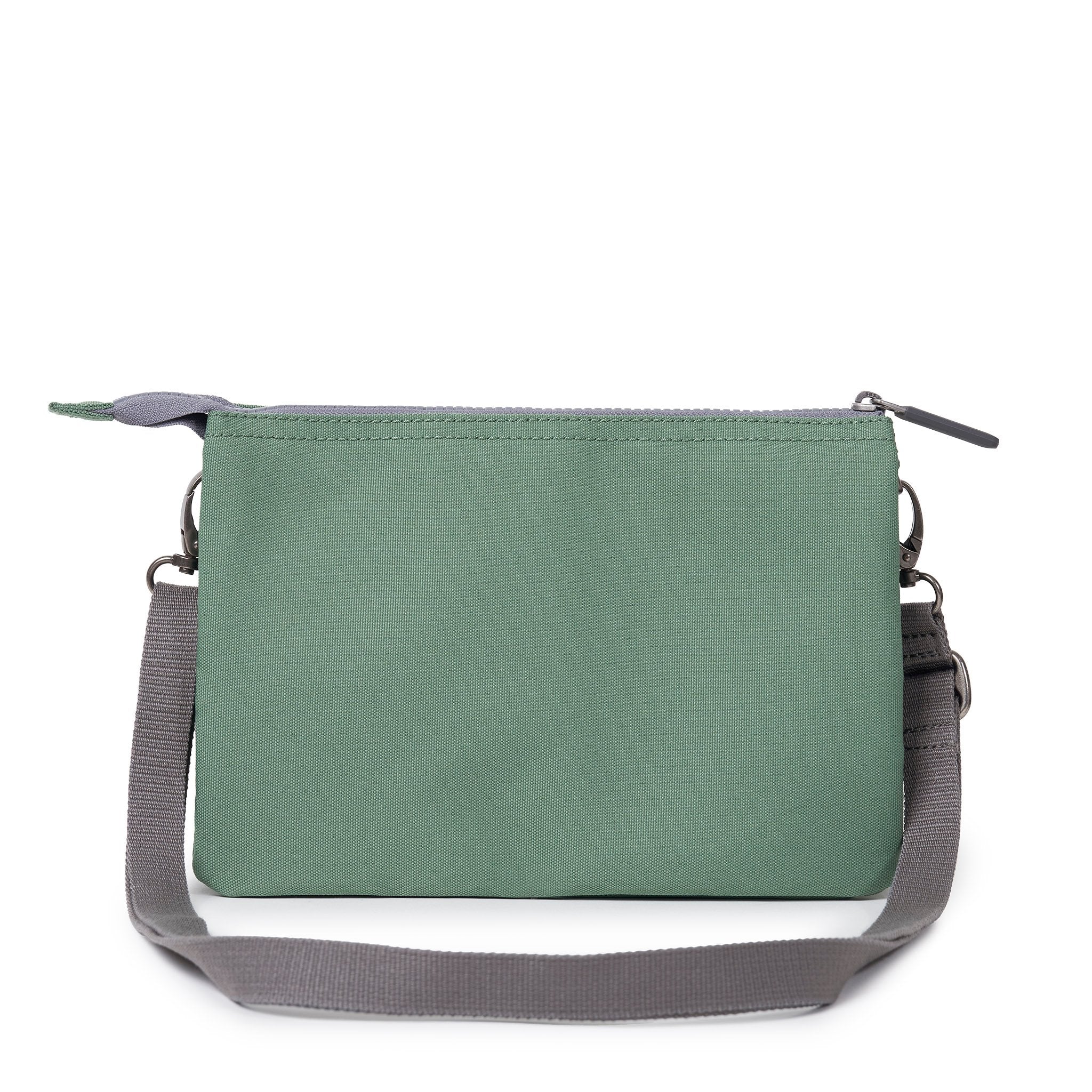Roka Carnaby Crossbody XL Frost Recycled Canvas Extra Large, back view.