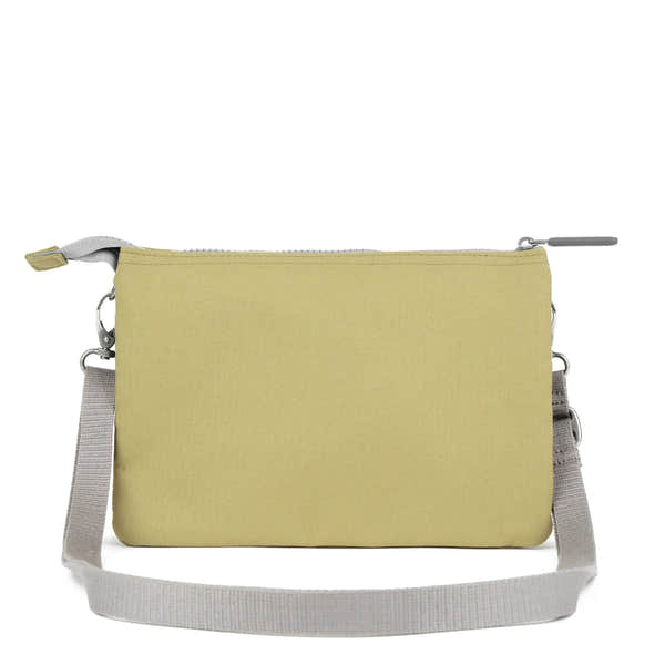 Roka Carnaby Crossbody XL Khaki Recycled Canvas, back view.